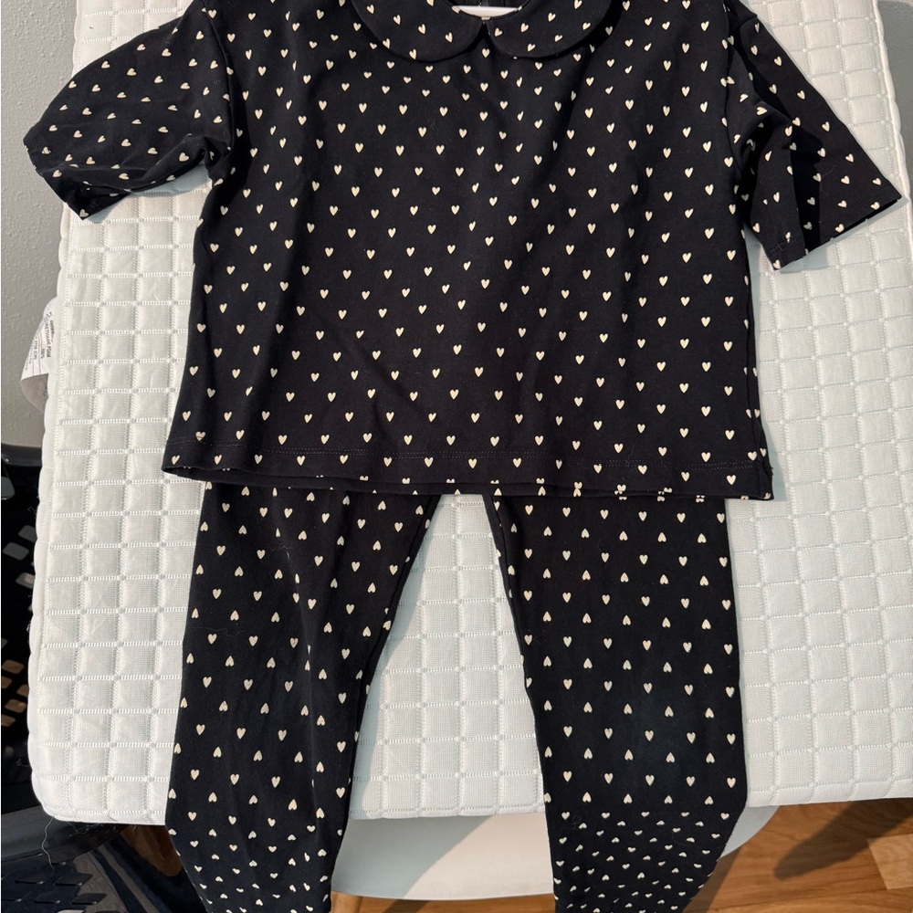 Hanna Andersson Heart Print Girls Set